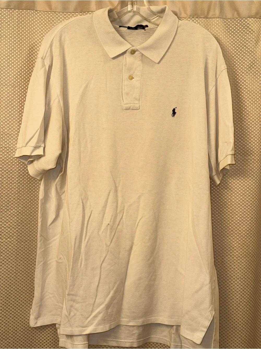 Ralph Lauren White Polo with Navy Pony Embroidery Men’s XL